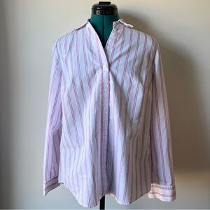 Pink Striped Button-Up Shirt